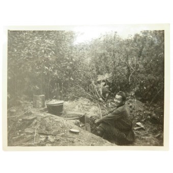 Foto eines von den Deutschen gefangen gehaltenen Rotarmisten aus dem Fernen Osten. Espenlaub militaria